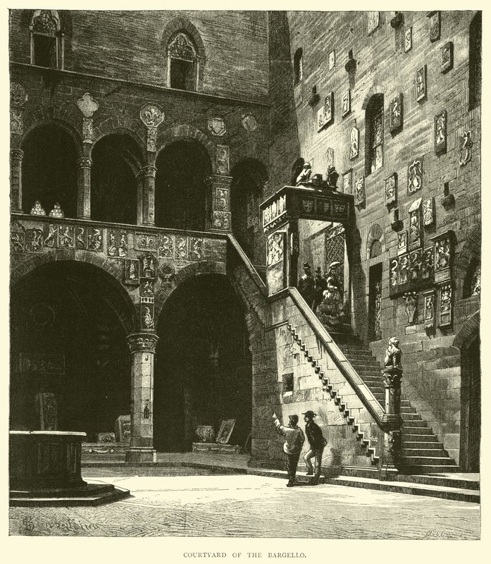 Dziedziniec Bargello autorstwa English School