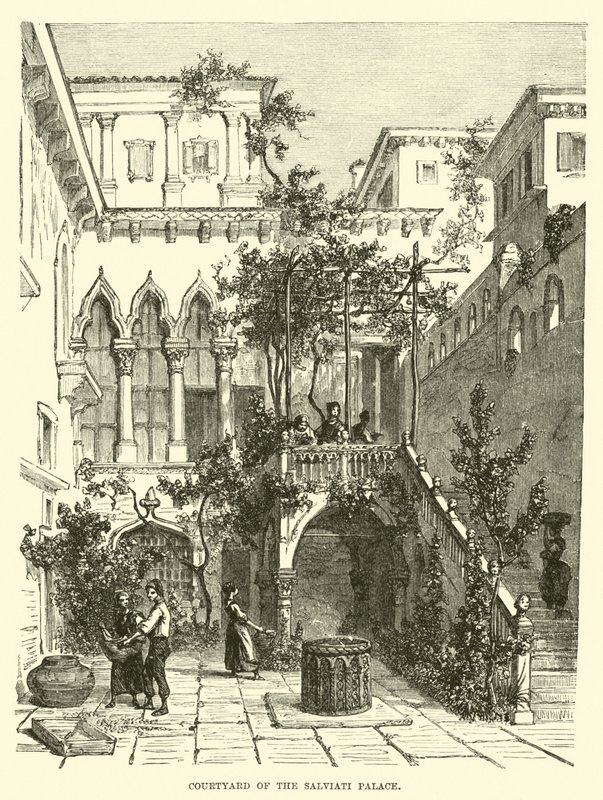 Dziedziniec Pałacu Salviati autorstwa English School
