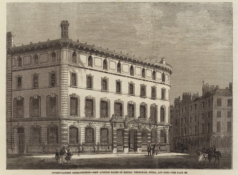 Ulepszenia w Covent Garden – nowe sale aukcyjne panów Debenham, Storr and Sons autorstwa English School