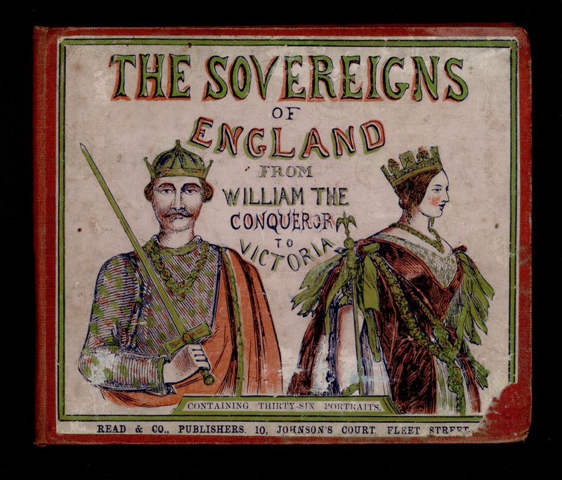 Ilustracja na okładkę The Sovereigns of England (kolorowy grawerunek) autorstwa English School