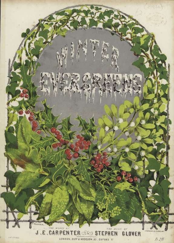 Okładka Zimowych Evergreenów autorstwa English School