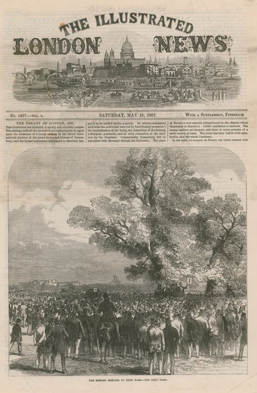 Okładka Illustrated London News autorstwa English School