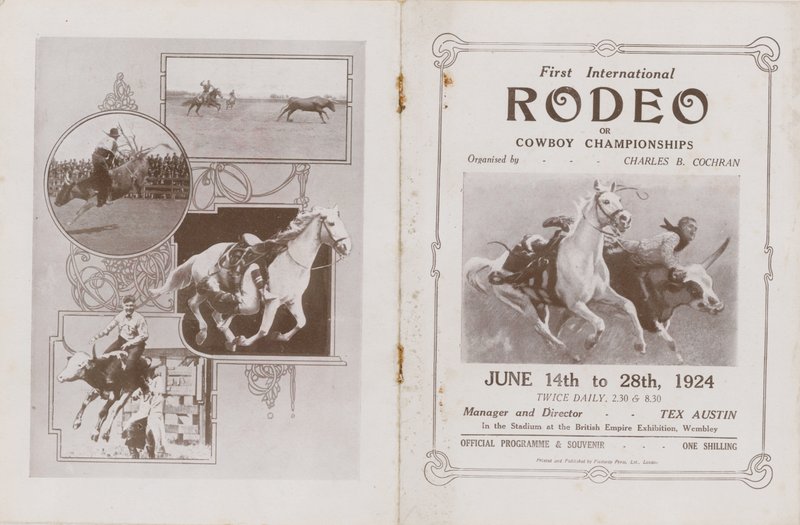Okładka programu pierwszego międzynarodowego Rodeo autorstwa English School