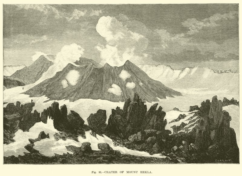 Krater góry Hekla autorstwa English School