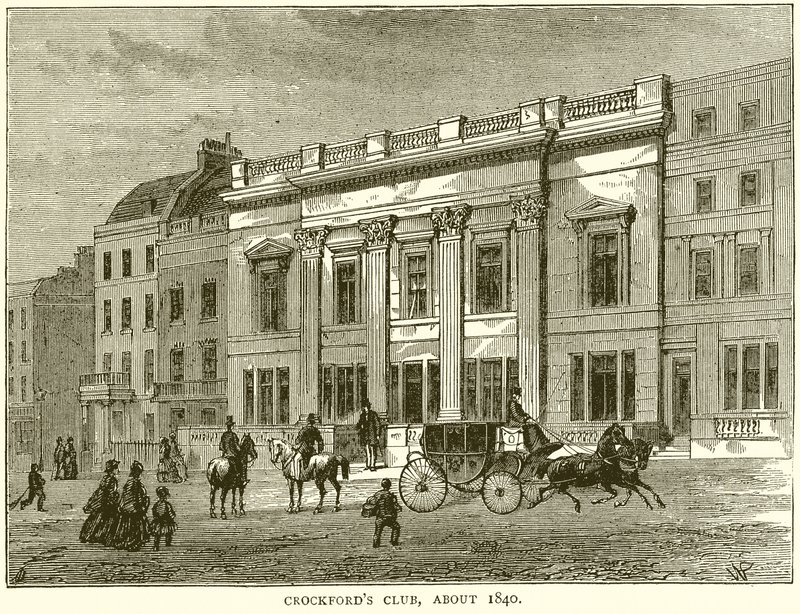 Klub Crockfords, około 1840 autorstwa English School