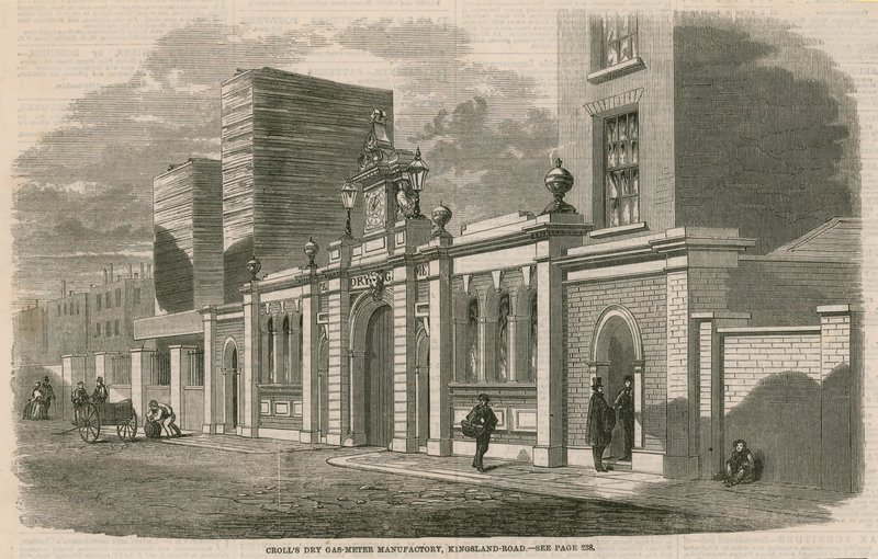 Manufaktura gazomierzy Crolls Dry, Kingsland Road, Londyn autorstwa English School