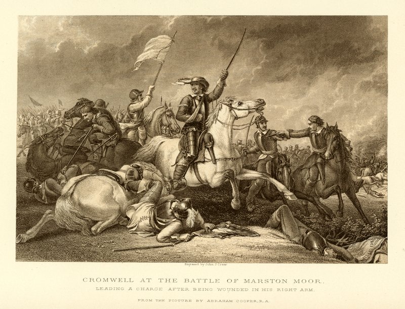 Cromwell w bitwie pod Marston Moor autorstwa English School