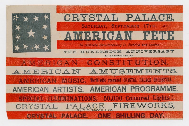 Crystal Palace, festyn amerykański, 17 września 1887 autorstwa English School