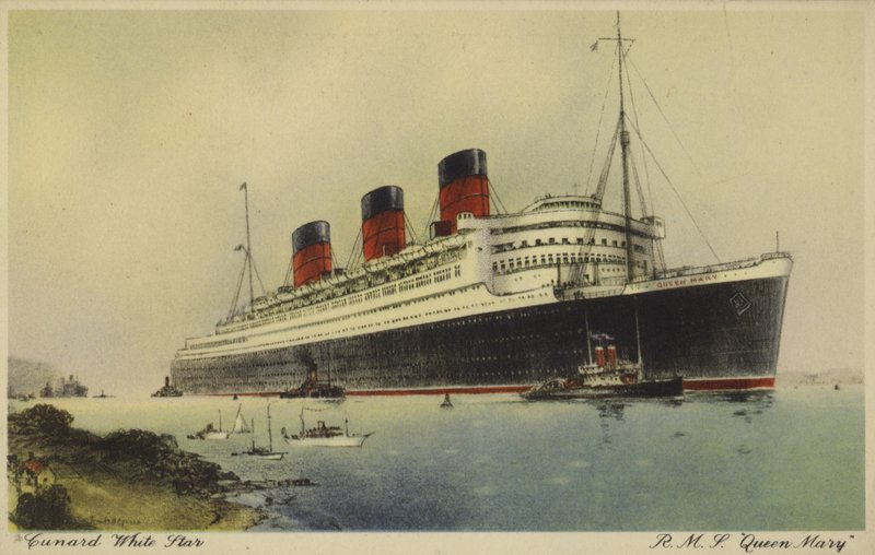 But wewnętrzny Cunard White Star Line RMS Queen Mary autorstwa English School