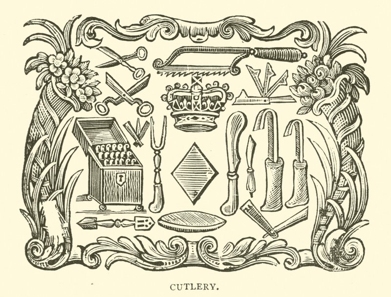 Sztućce (drzewryt) autorstwa English School
