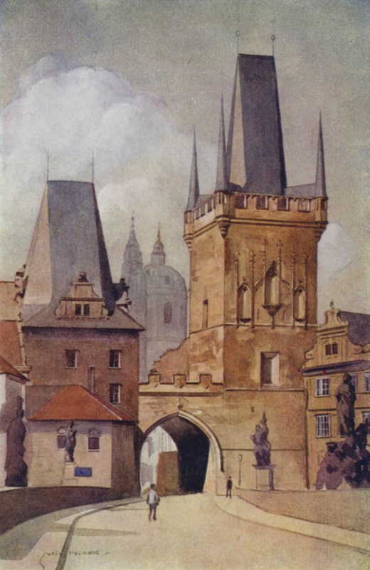 Czechosłowacja: Praga, Most Karola (kolor lito) autorstwa English School