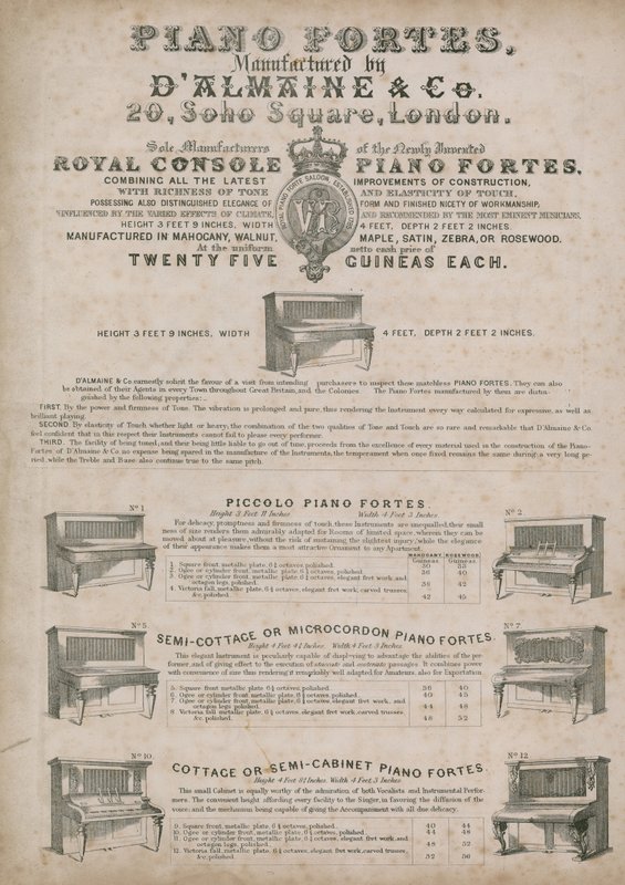 Producenci fortepianów DAlmains, Soho Square autorstwa English School