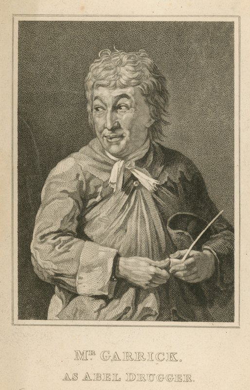 David Garrick, aktor, jako Abel Drugger autorstwa English School