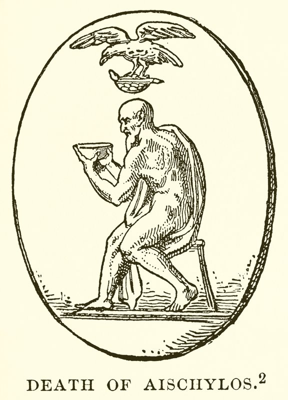 Śmierć Ajschylosa autorstwa English School
