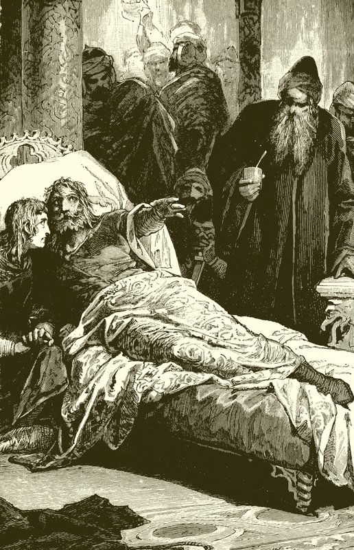 Śmierć Fryderyka II w Palermo autorstwa English School