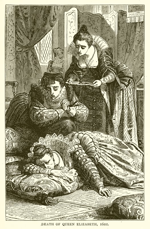 Śmierć królowej Elżbiety, 1601 autorstwa English School