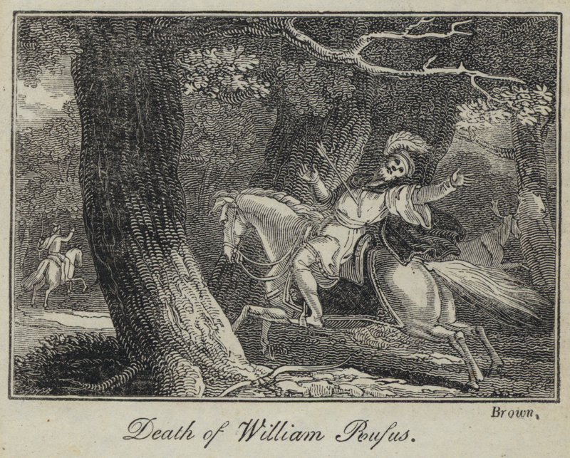 Śmierć Williama Rufusa (grafika) autorstwa English School