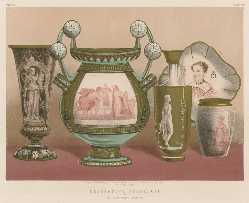 Porcelana dekoracyjna E Rousseau, Paryż autorstwa English School