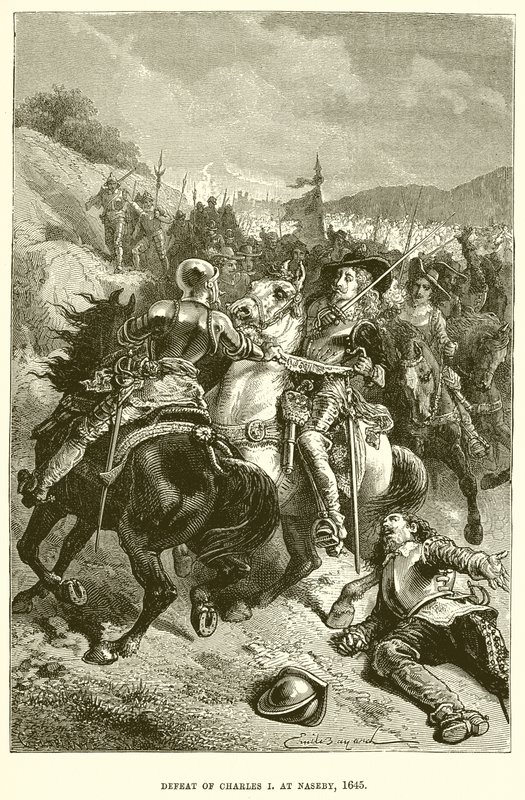 Klęska Karola I pod Naseby, 1645 autorstwa English School