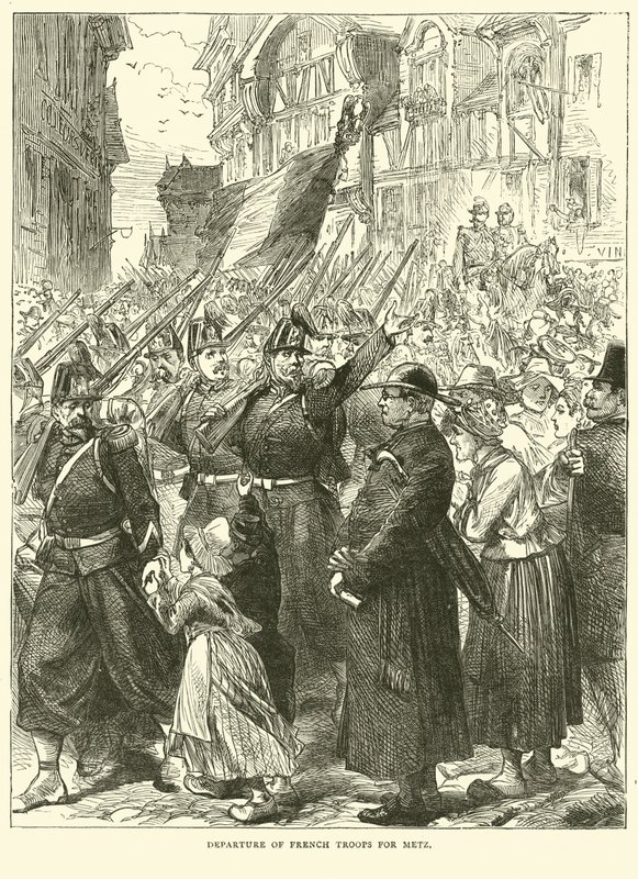 Wyjazd wojsk francuskich do Metz, sierpień 1870 autorstwa English School