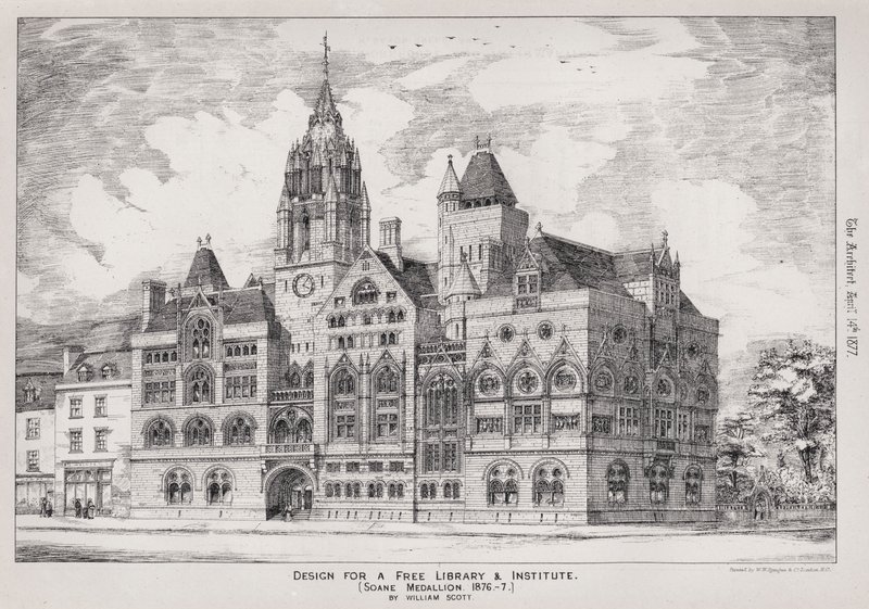 Projekt dla Wolnej Biblioteki i Instytutu, Medalion Soane autorstwa English School