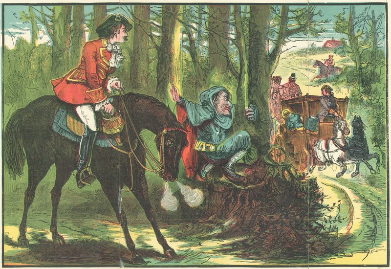 Dick Turpin i niebieski karzeł zapobiegają okrutnej zbrodni autorstwa English School
