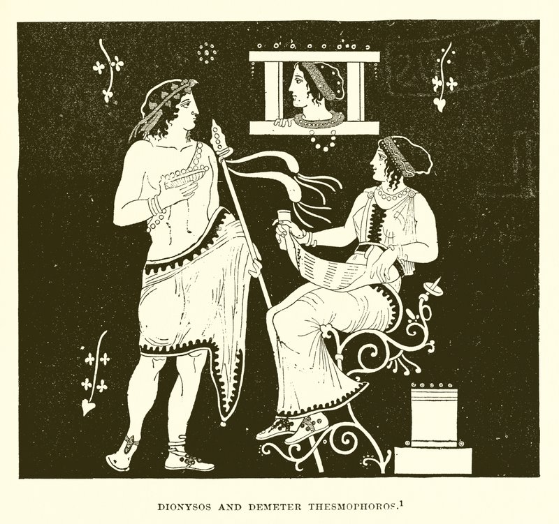 Dionizos i Demeter Thesmophoros autorstwa English School