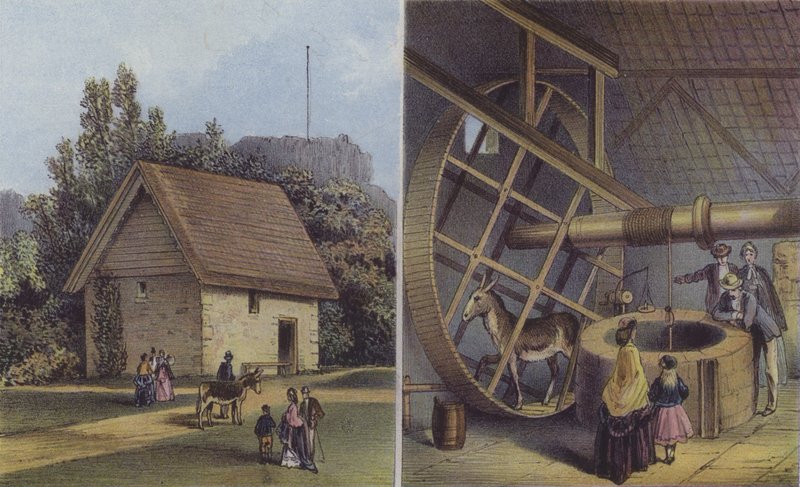 Dom osła i studnia, zamek Carisbrooke autorstwa English School