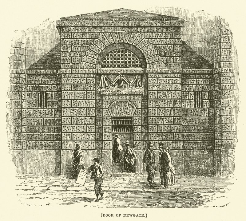 Drzwi Newgate (grawerunek) autorstwa English School
