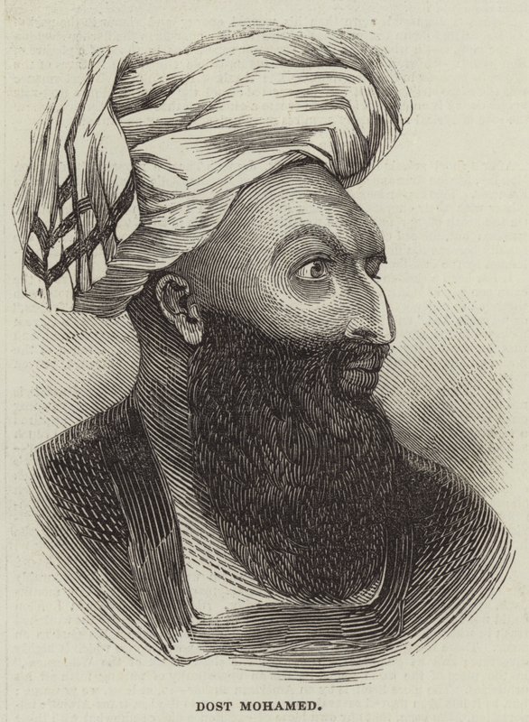 Dost Mohamed (Grawerowanie) autorstwa English School