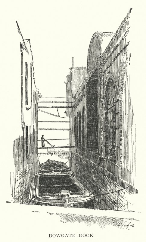 Dok Dowgate (grawerowany) autorstwa English School