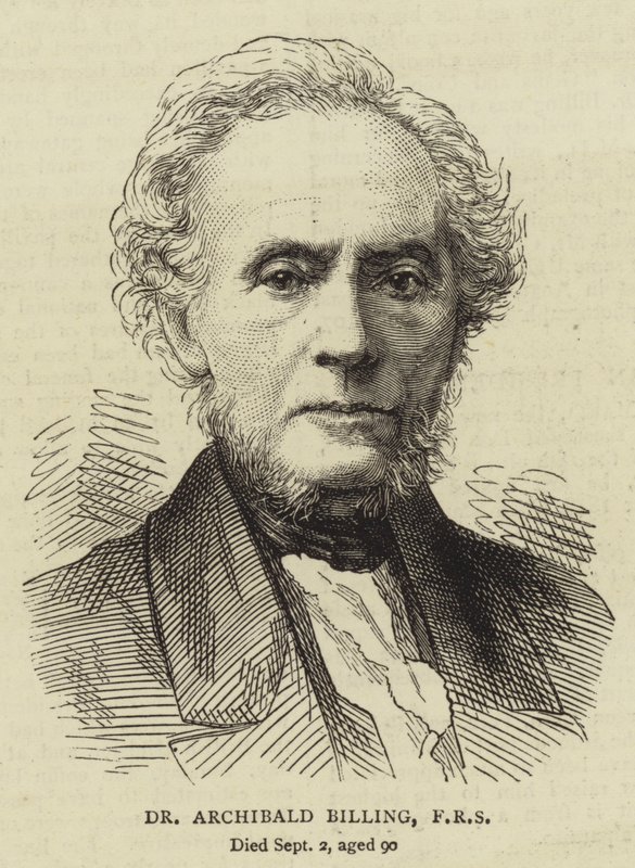 Dr Archibald Billing, FRS (grawerunek) autorstwa English School