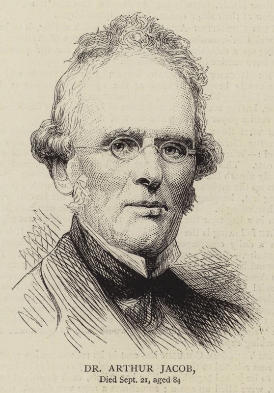 Dr Arthur Jacob (grawerunek) autorstwa English School
