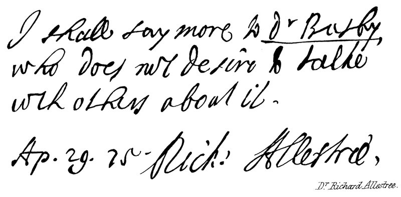 Dr Richard Allestree autorstwa English School