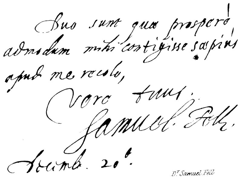 dr Samuel Fell autorstwa English School