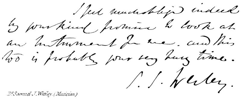 Dr Samuel J Wesley, (muzyk) autorstwa English School