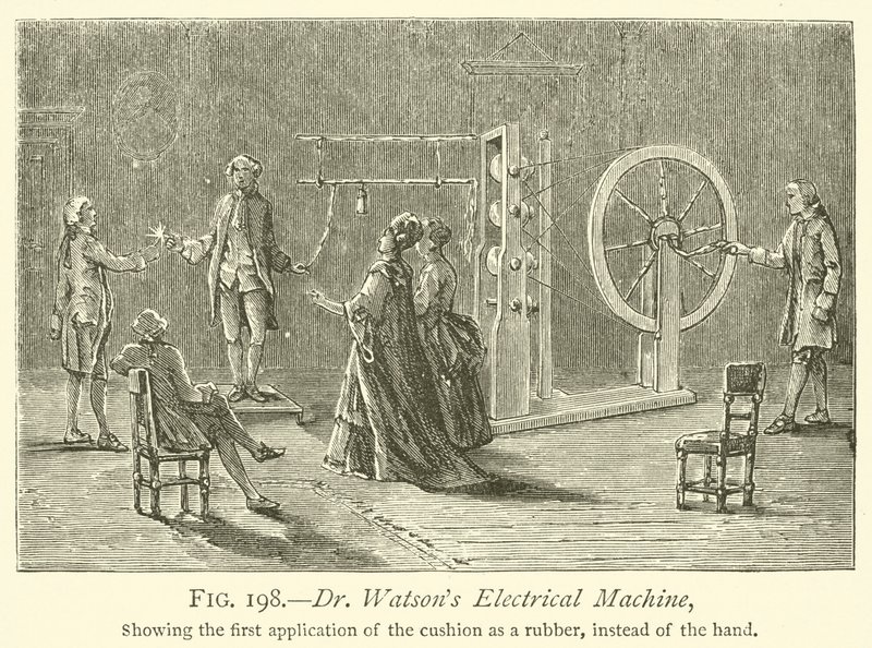 Maszyna elektryczna dr Watsona (grawerowanie) autorstwa English School