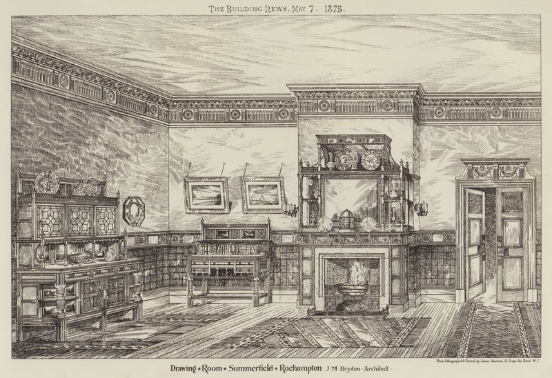 Drawing Room, Summerfield, Roehampton (grawerunek) autorstwa English School