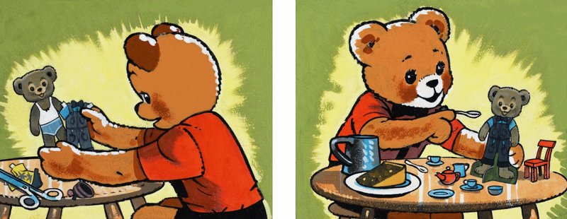 Ubieranie i karmienie teddy autorstwa English School
