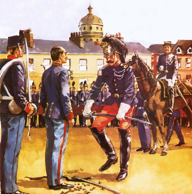 Dreyfus publicznie upokorzony autorstwa English School