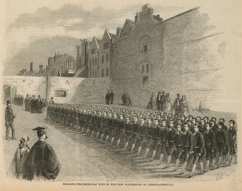Wiercenie chłopców Bluecoat autorstwa English School