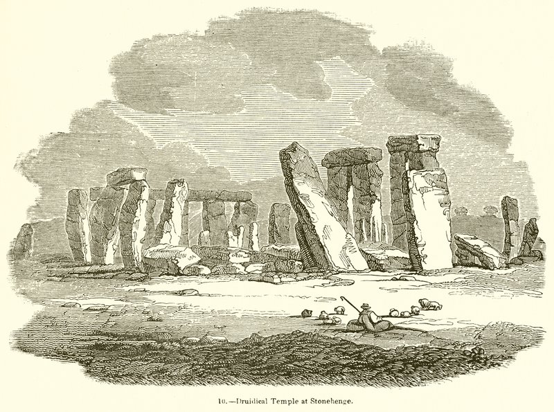 Świątynia Druidyczna w Stonehenge autorstwa English School