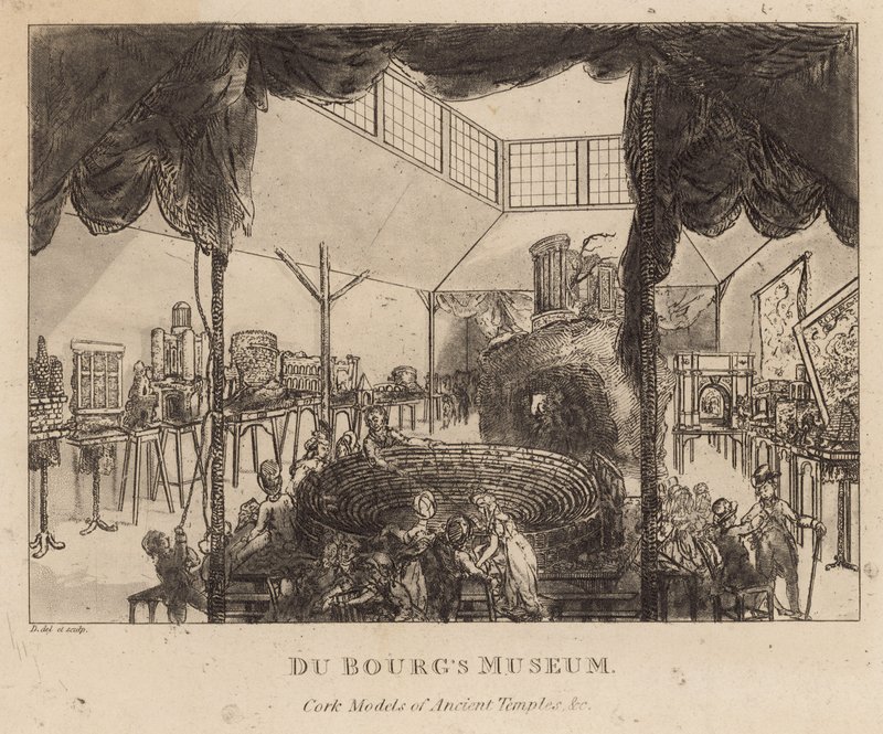 Muzeum Du Bougs, korkowe modele starożytnych świątyń autorstwa English School