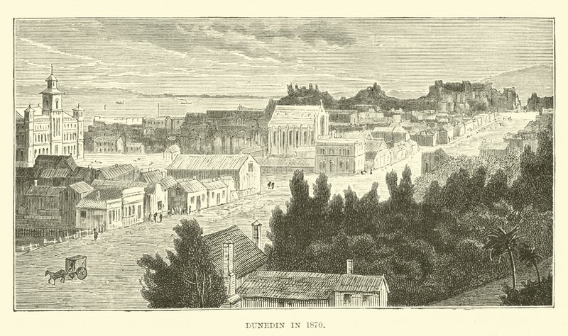 Dunedin w 1870 r. autorstwa English School