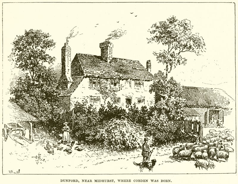 Dunford, niedaleko Midhurst, gdzie urodził się Cobden autorstwa English School