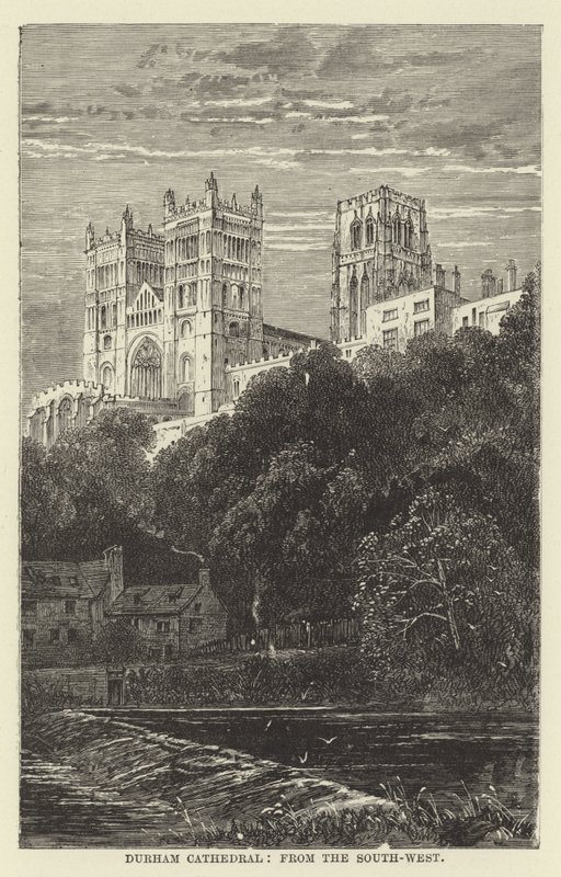 Katedra w Durham, od południowego zachodu autorstwa English School
