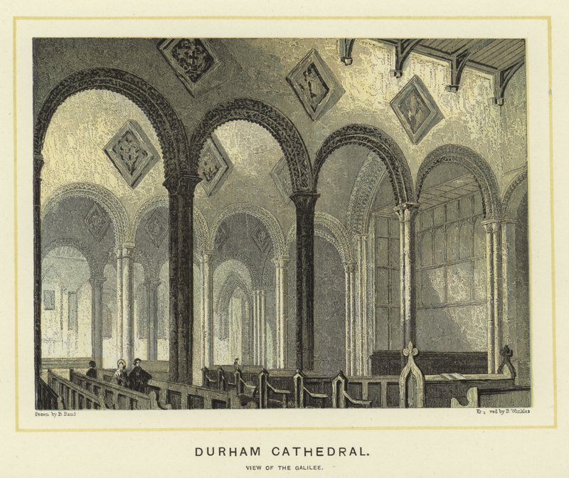 Katedra w Durham, widok na Galileę autorstwa English School