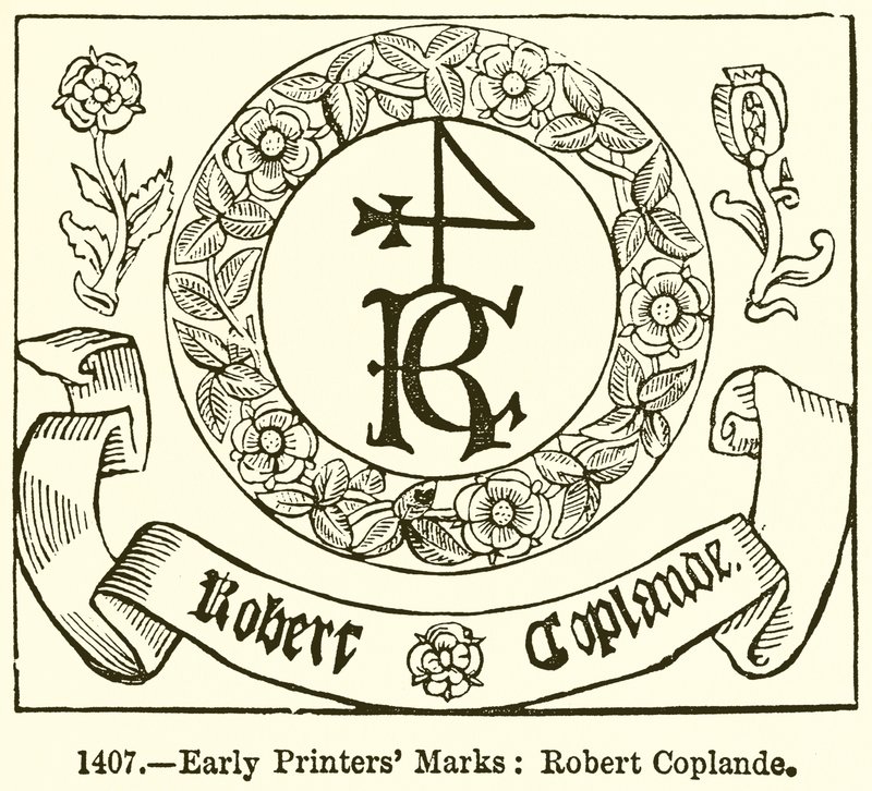 Wczesne znaki drukarskie: Robert Coplande autorstwa English School