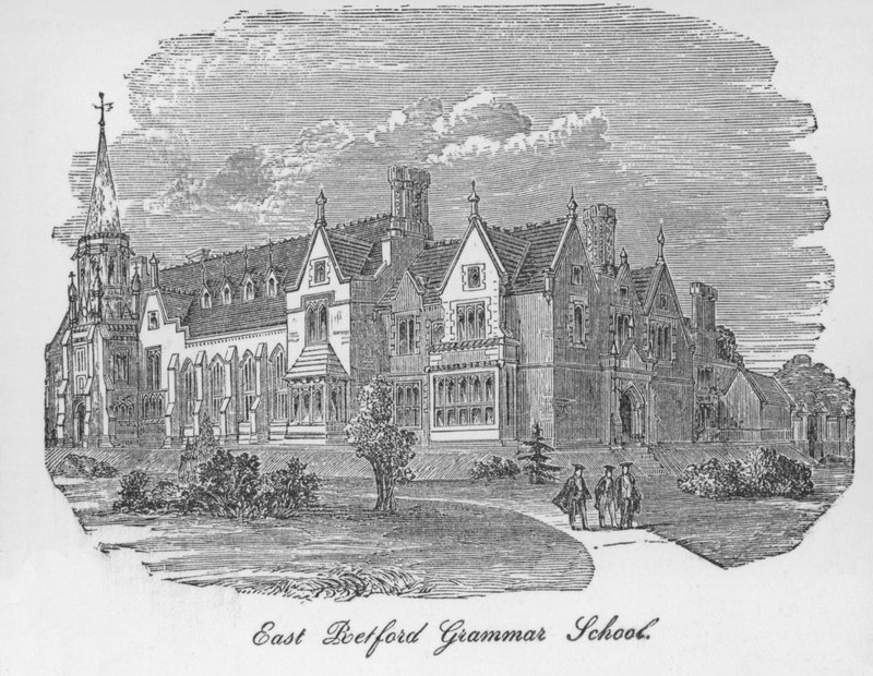 East Retford Grammar School (grafika) autorstwa English School