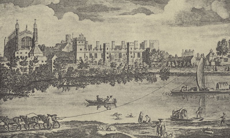 East View of the College, 1742 (grawiura) autorstwa English School